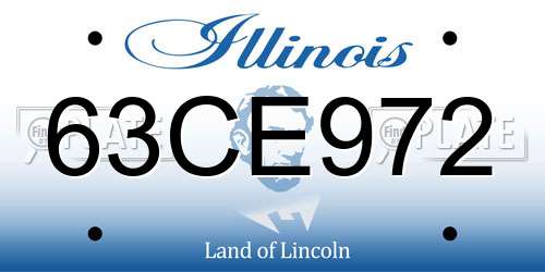 63CE972 Illinois License Plate