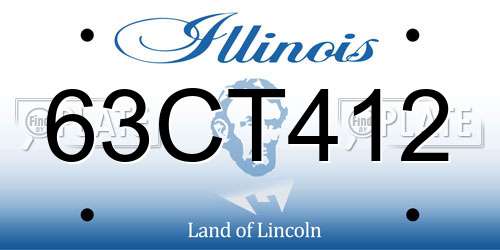 63CT412 Illinois License Plate