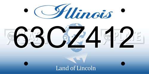63CZ412 Illinois License Plate