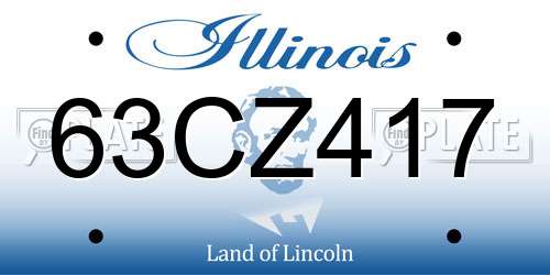 63CZ417 Illinois License Plate