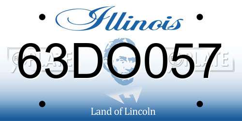 63DO057 Illinois License Plate