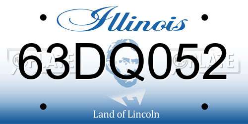 63DQ052 Illinois License Plate