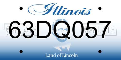 63DQ057 Illinois License Plate