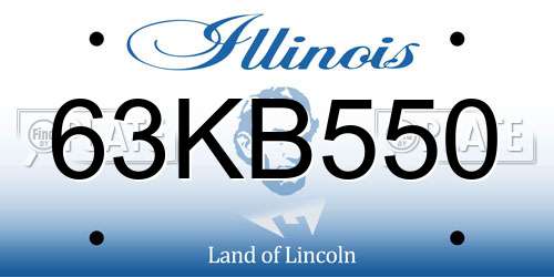 63KB550 Illinois License Plate
