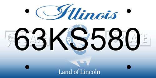 63KS580 Illinois License Plate