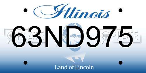 63ND975 Illinois License Plate