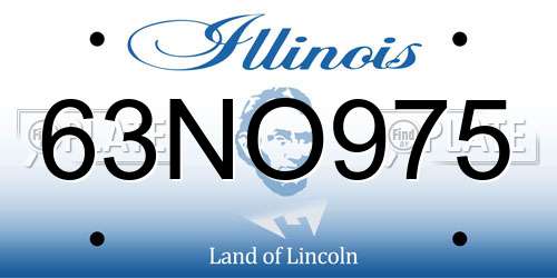 63NO975 Illinois License Plate