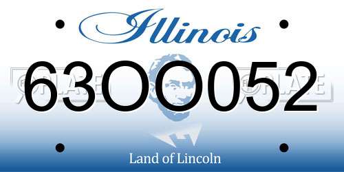 63OO052 Illinois License Plate
