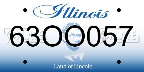 63OO057 Illinois License Plate