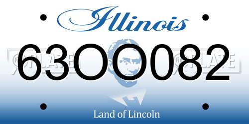63OO082 Illinois License Plate