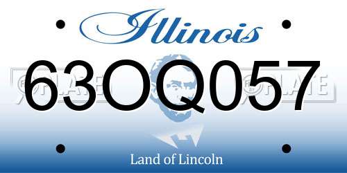 63OQ057 Illinois License Plate