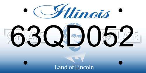 63QD052 Illinois License Plate