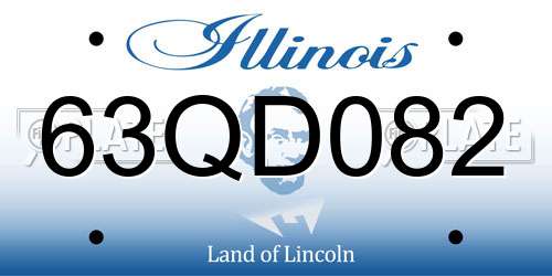 63QD082 Illinois License Plate