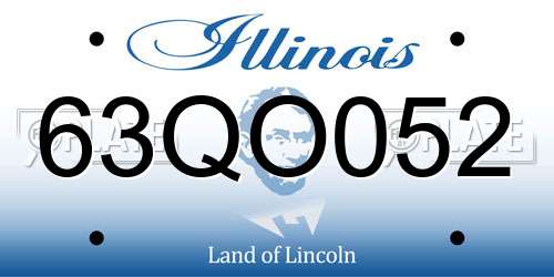 63QO052 Illinois License Plate