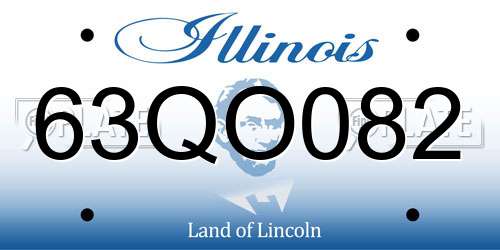 63QO082 Illinois License Plate
