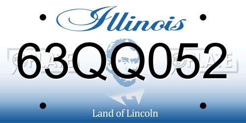 63QQ052 Illinois License Plate