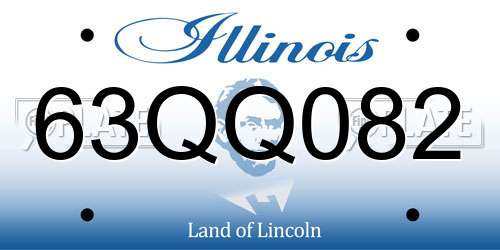 63QQ082 Illinois License Plate