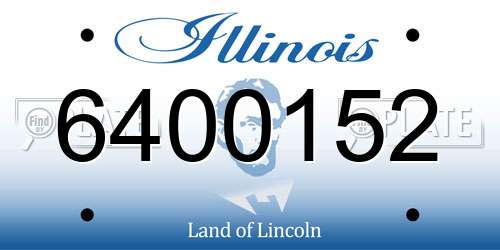 6400152 Illinois License Plate