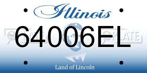 64006EL Illinois License Plate