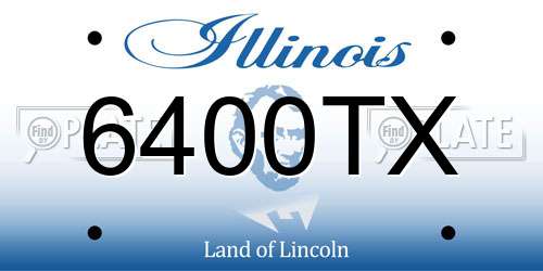 6400TX Illinois License Plate