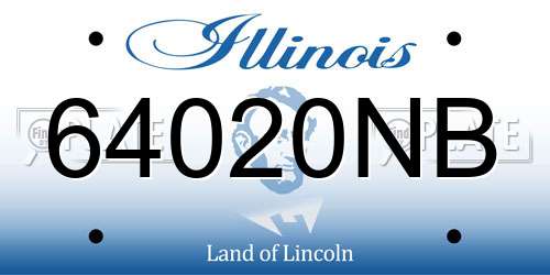 64020NB Illinois License Plate