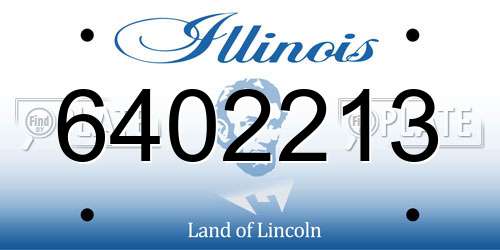 6402213 Illinois License Plate