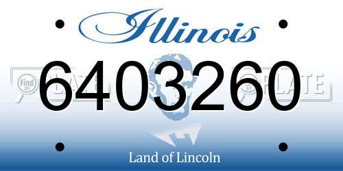 6403260 Illinois License Plate