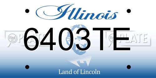 6403TE Illinois License Plate