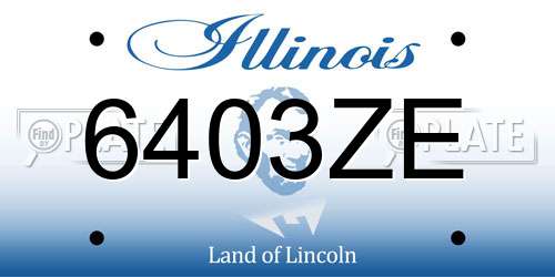 6403ZE Illinois License Plate