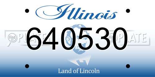 640530 Illinois License Plate