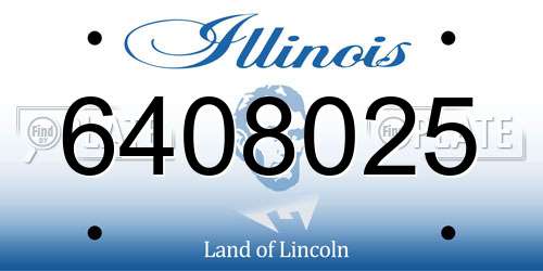 6408025 Illinois License Plate