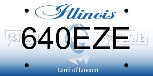 640EZE Illinois License Plate