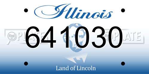 641030 Illinois License Plate
