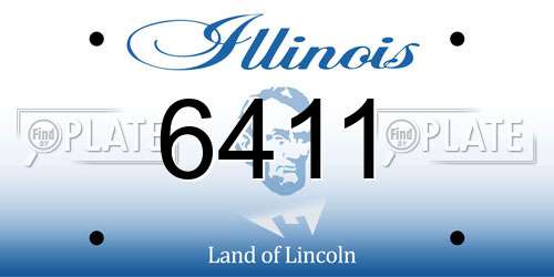 6411 Illinois License Plate