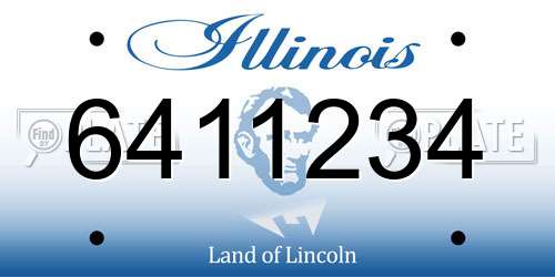 6411234 Illinois License Plate