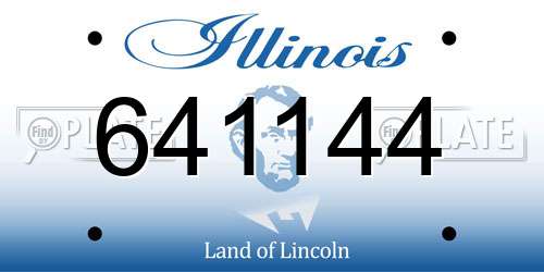 641144 Illinois License Plate