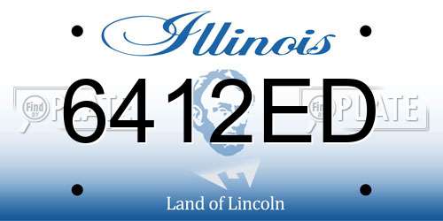 6412ED Illinois License Plate