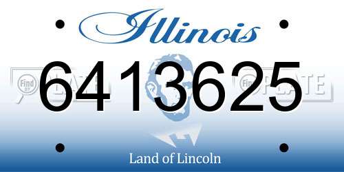 6413625 Illinois License Plate