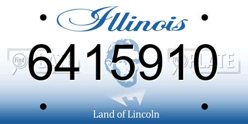 6415910 Illinois License Plate