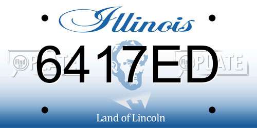 6417ED Illinois License Plate