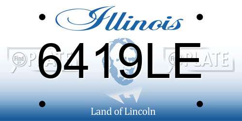 6419LE Illinois License Plate