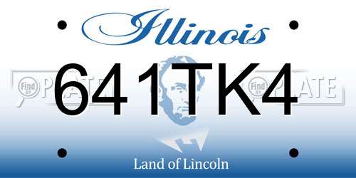 641TK4 Illinois License Plate