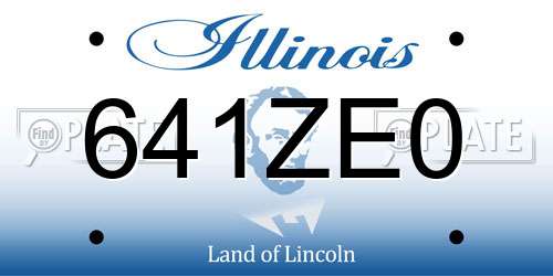 641ZE0 Illinois License Plate