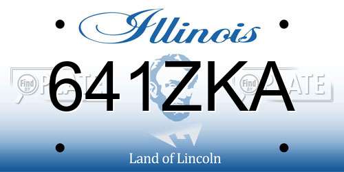 641ZKA Illinois License Plate