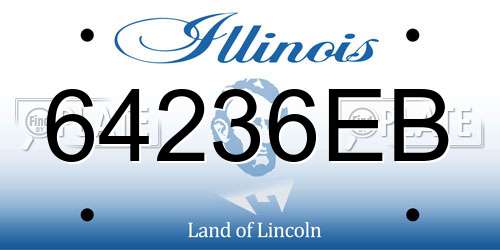 64236EB Illinois License Plate