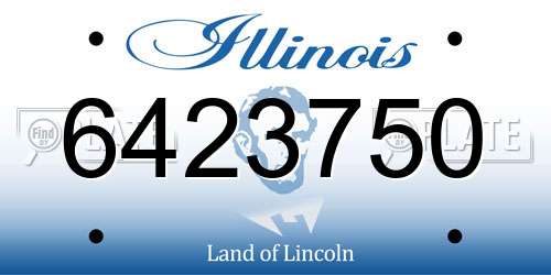 6423750 Illinois License Plate