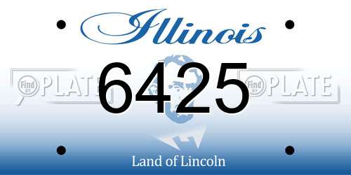 6425 Illinois License Plate