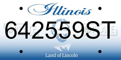 642559ST Illinois License Plate