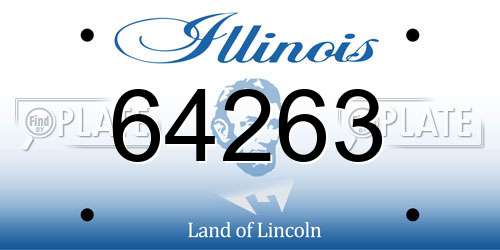 64263 Illinois License Plate