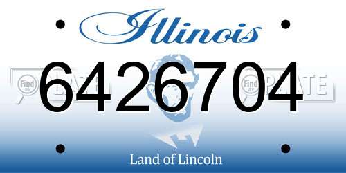 6426704 Illinois License Plate